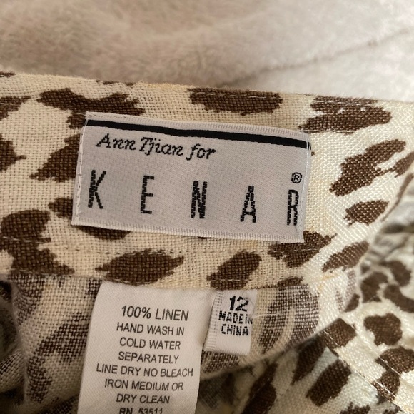 Kenar Leopard Print Pants 100%linen - Picture 5 of 5